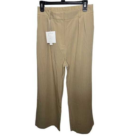 Pants - Tan Wide-Leg‎ Trousers